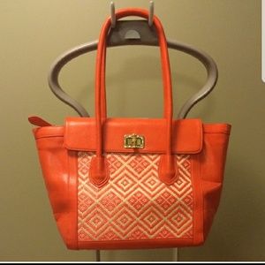 Orange tote bag from Ann Taylor
